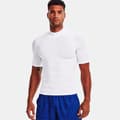 Miniatyrbillede 1 af 5: Under Armour Heatgear Armour Comp Mock T-shirt Med Korte ærmer Hvid 2XL / Regular Mand