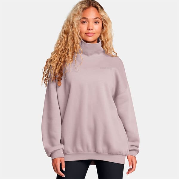 Under Armour Icon Fleece Oversized Mock Crew Collegepaita  S Nainen