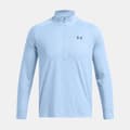 Miniatyrbillede 3 af 4: Under Armour Tech Textured Halv Lynlås Langærmet T-shirt Blå 2XL Mand
