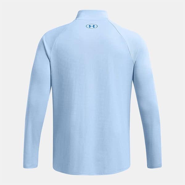 Under Armour Tech Textured Halv Lynlås Langærmet T-shirt Blå 2XL Mand