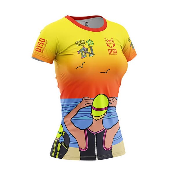 Otso Time To Tri Swim T-shirt Med Korta ärmar L Kvinna