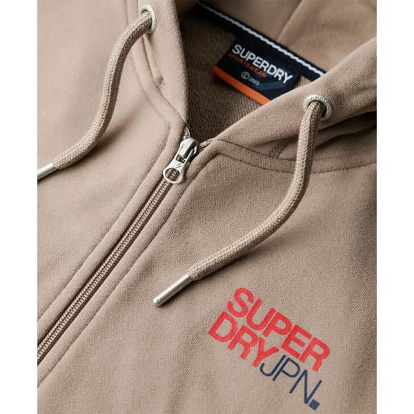 Superdry Sportswear Logo Loose Sweatshirt Med Dragkedja Beige M Man
