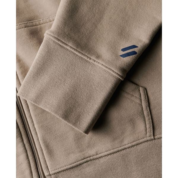 Superdry Sportswear Logo Loose Sweatshirt Med Dragkedja Beige M Man