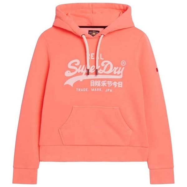 Superdry Neon Vintage Logo Graphic Huppari Oranssi XS Nainen