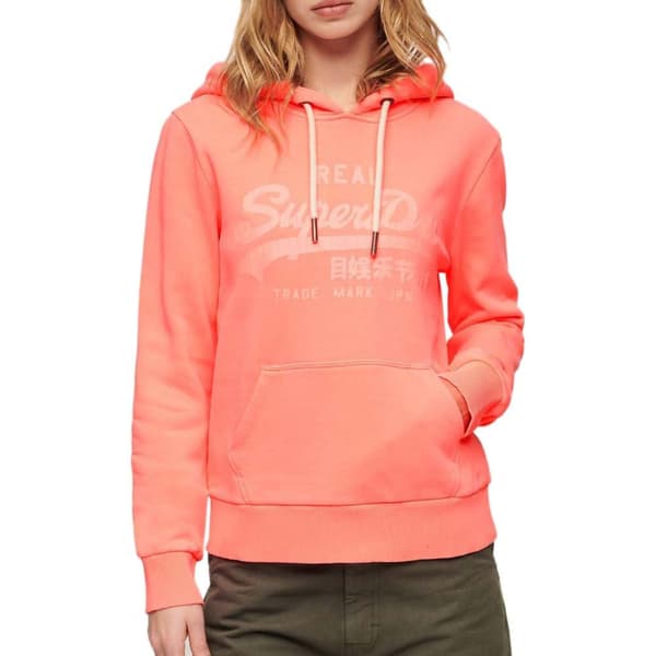 Superdry Neon Vintage Logo Graphic Huppari Oranssi XS Nainen