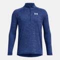 Miniatyrbillede 1 af 2: Under Armour Tech Textured Halv Lynlås Langærmet T-shirt Blå XL Dreng