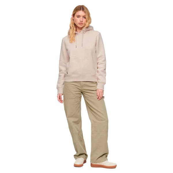 Superdry Essential Logo Tröja Med Huva Vit S Kvinna