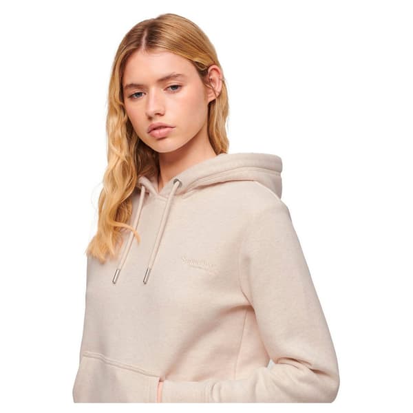 Superdry Essential Logo Tröja Med Huva Vit S Kvinna