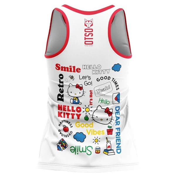 Otso Hello Kitty Smile ärmlös T-shirt Vit 3XS Kvinna