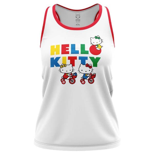 Otso Hello Kitty Smile ärmlös T-shirt Vit 3XS Kvinna