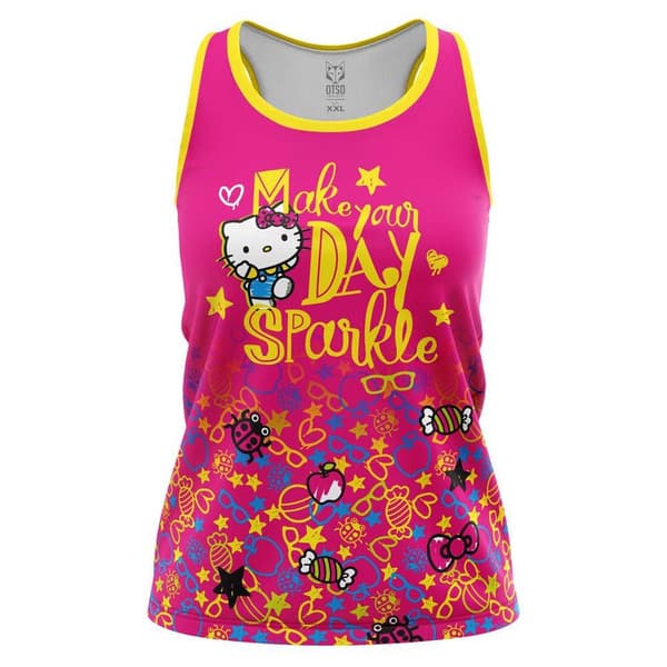 Otso Hello Kitty Sparkle ärmlös T-shirt Rosa 3XS Kvinna