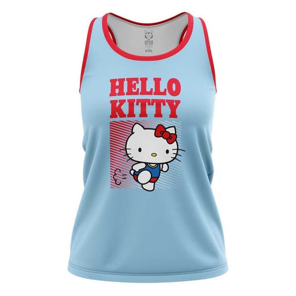Otso Hello Kitty Stripes ärmlös T-shirt Blå L Kvinna