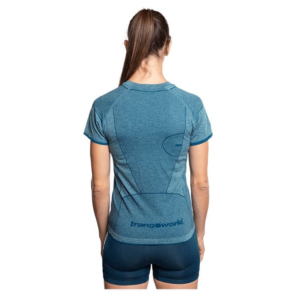 Trangoworld Arosa T-shirt Med Korta ärmar Blå L Kvinna