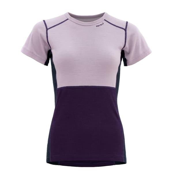 Devold Of Norway Lauparen Merino 190 T-shirt Med Korta ärmar Lila,Rosa M Kvinna