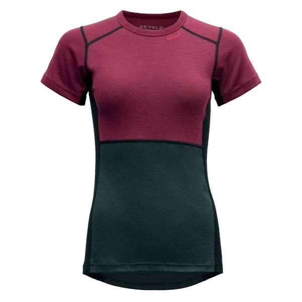 Devold Of Norway Lauparen Merino 190 Lyhythihainen T-paita Vihreä,Punainen XS Nainen