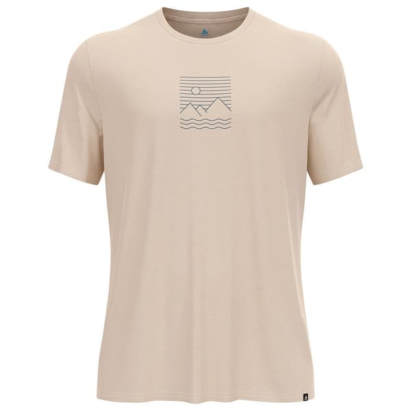 Odlo Ascent Sun Sea Mountains T-shirt Med Korte ærmer Beige M Mand