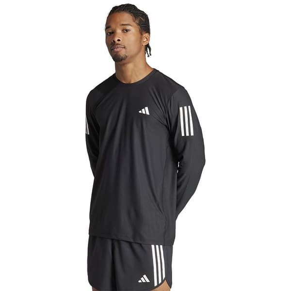 Adidas Own The Run Base T-shirt Med Lange ærmer Sort XS / Regular Mand