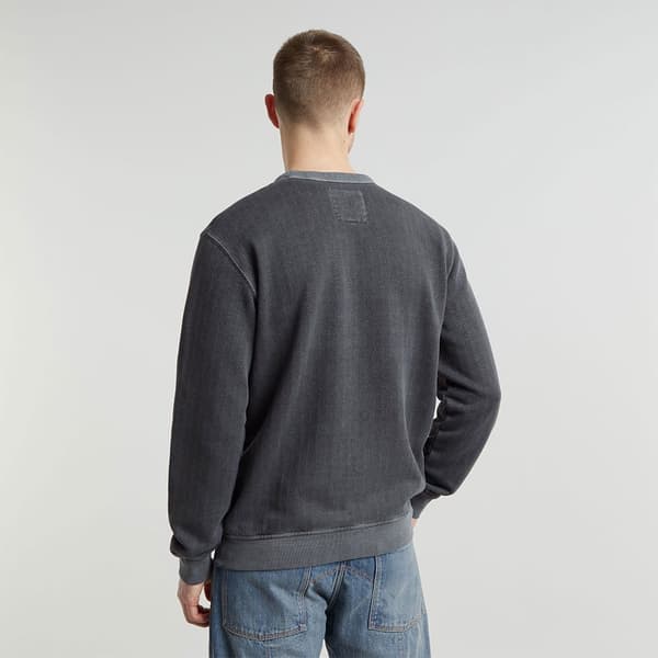 G-star Destroyed G Logo Washed Sweatshirt Grå XL Mand