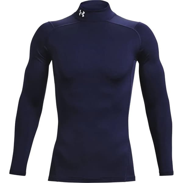 Under Armour Fitted High Neck Coldgear® T-shirt Med Lange ærmer Blå 2XL / Regular Mand
