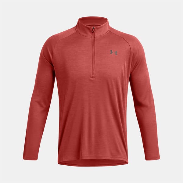Under Armour Tech Textured Puoli Vetoketjullinen Pitkähihainen T-paita Oranssi M Mies