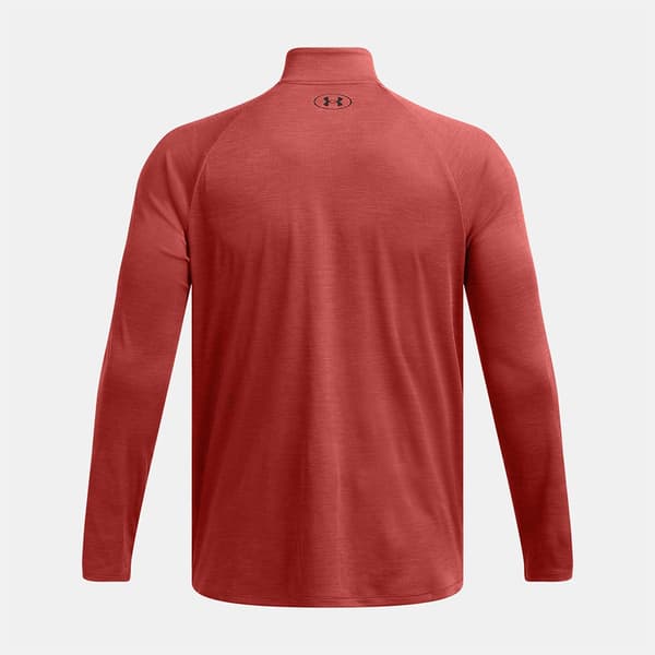 Under Armour Tech Textured Puoli Vetoketjullinen Pitkähihainen T-paita Oranssi M Mies