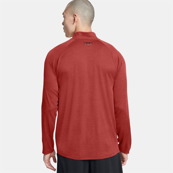 Under Armour Tech Textured Puoli Vetoketjullinen Pitkähihainen T-paita Oranssi M Mies