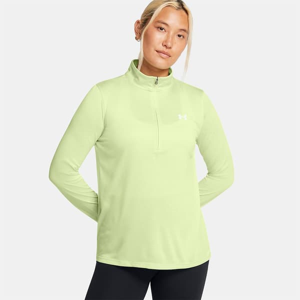 Under Armour Tech Twist Halv Lynlås Sweatshirt Grøn M Kvinde