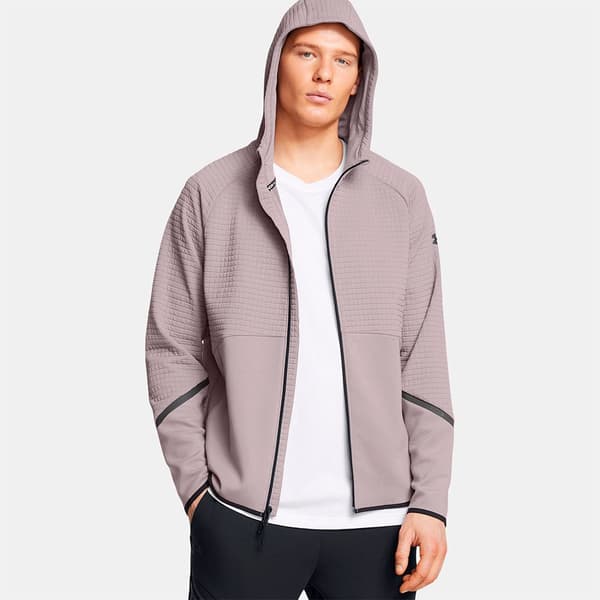Under Armour Unstoppable Fleece Textured Sweatshirt Med Lynlås Beige M / Regular Mand
