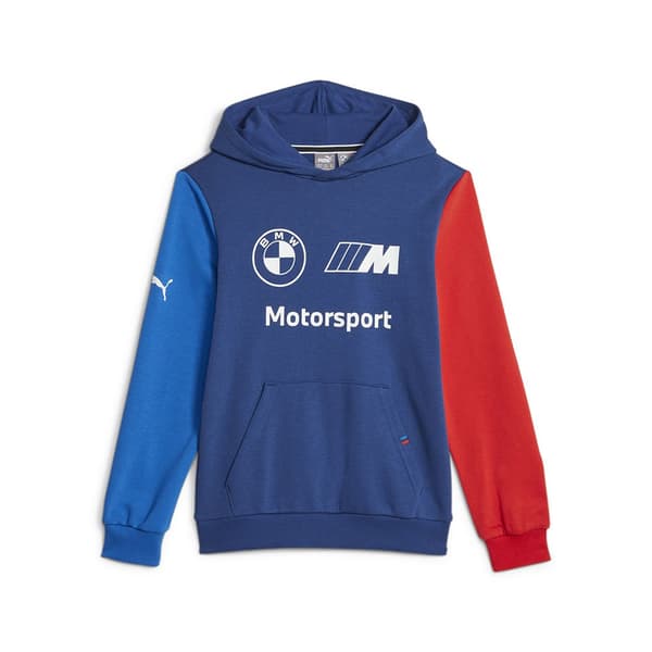 Puma Bmw Mms Ess Tröja Med Huva Blå 5-6 Years Pojke