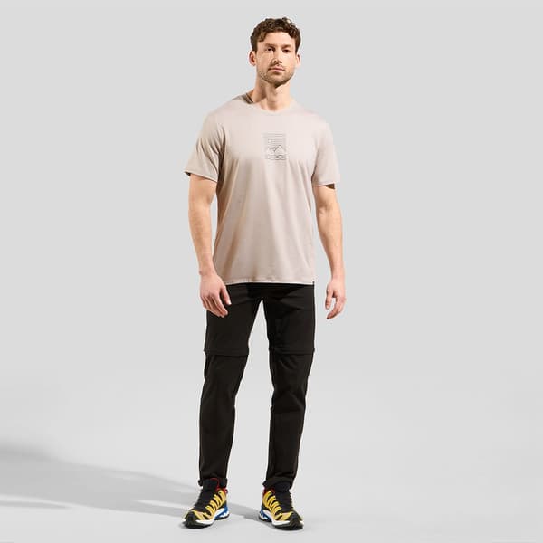 Odlo Ascent Sun Sea Mountains T-shirt Med Korta ärmar Beige L Man