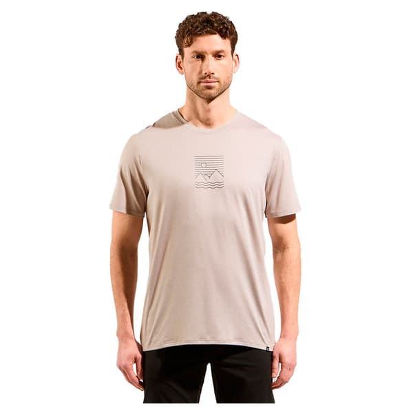 Odlo Ascent Sun Sea Mountains T-shirt Med Korta ärmar Beige L Man