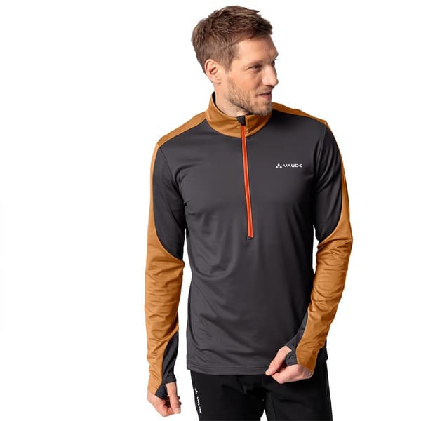 Vaude Livigno Ii Halv Dragkedja Långärmad T-shirt Svart S Man