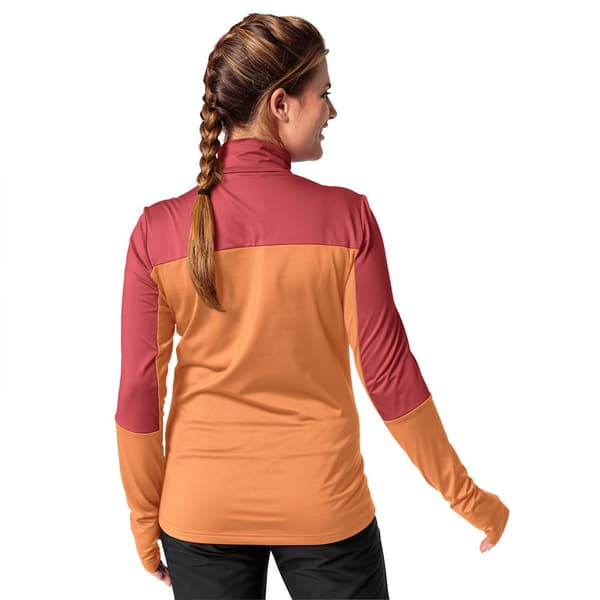 Vaude Livigno Ii Halv Dragkedja Långärmad T-shirt Orange 42 Kvinna