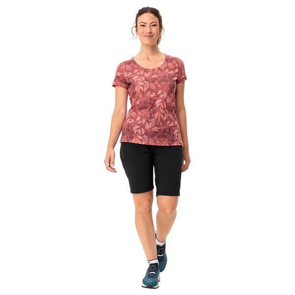 Vaude Skomer All Over Print T-shirt Med Korta ärmar Röd 42 Kvinna