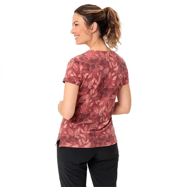 Vaude Skomer All Over Print T-shirt Med Korta ärmar Röd 42 Kvinna