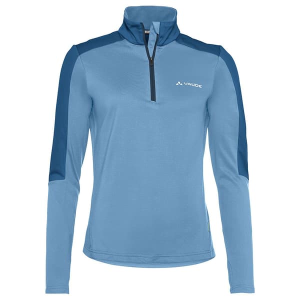 Vaude Livigno Ii Halv Dragkedja Långärmad T-shirt Blå 40 Kvinna