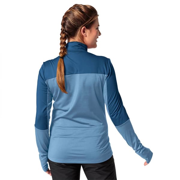 Vaude Livigno Ii Halv Dragkedja Långärmad T-shirt Blå 40 Kvinna