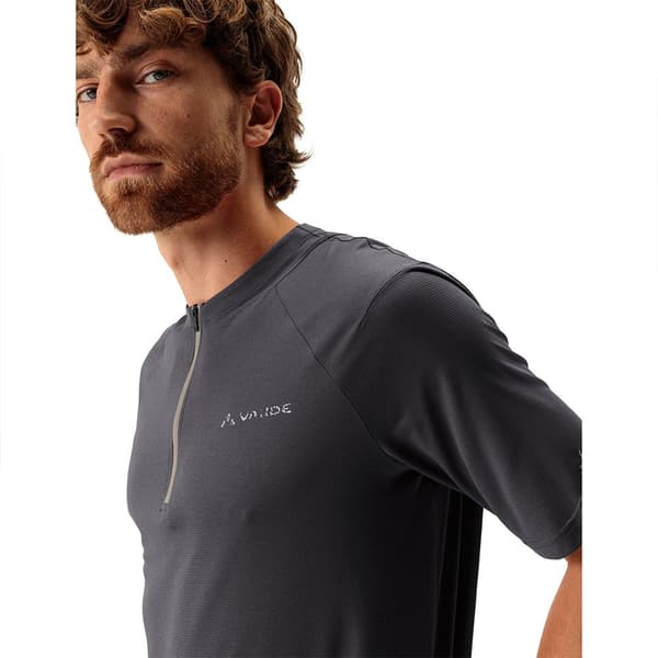 Vaude Bike Tremalzo Q-zip T-shirt Med Korte ærmer Sort L Mand