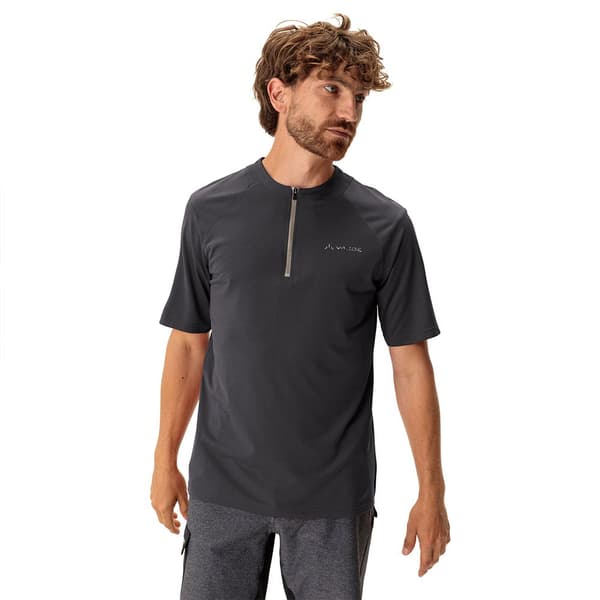Vaude Bike Tremalzo Q-zip T-shirt Med Korte ærmer Sort L Mand