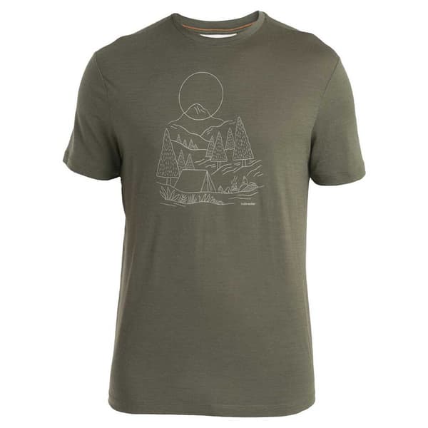 Icebreaker Merino 150 Tech Lite Iii Sunset Camp Lyhythihainen T-paita Vihreä 2XL Mies