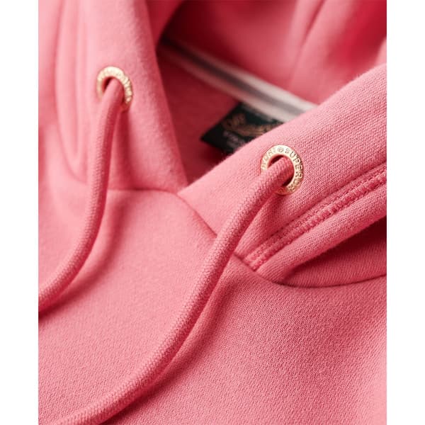 Superdry Essential Logo Tröja Med Huva Rosa S Kvinna