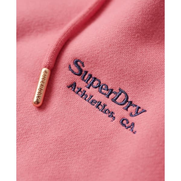 Superdry Essential Logo Tröja Med Huva Rosa S Kvinna