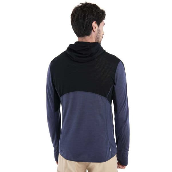 Icebreaker Merino 200 Realfleece Descender Kokovetoketjullinen Collegepaita Musta M Mies