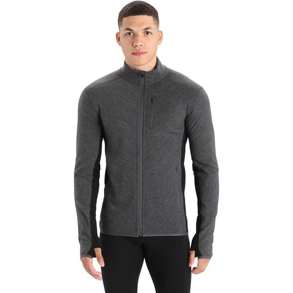 Icebreaker Descender Sweatshirt Med Lynlås Grå XL Mand