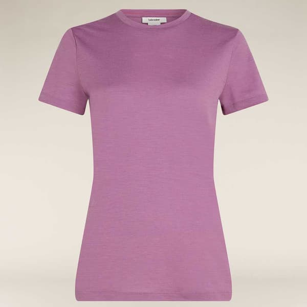 Icebreaker Merino 150 Tech Lite Iii T-shirt Med Korte ærmer Lilla M Kvinde