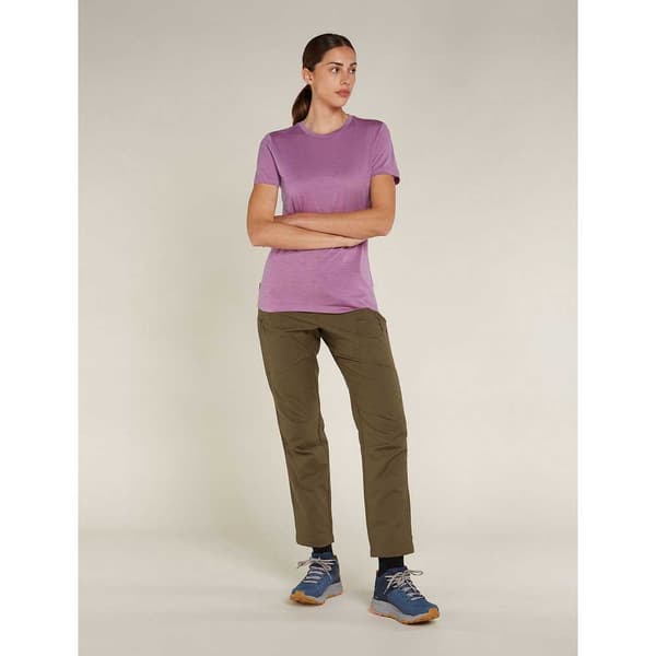 Icebreaker Merino 150 Tech Lite Iii T-shirt Med Korte ærmer Lilla M Kvinde