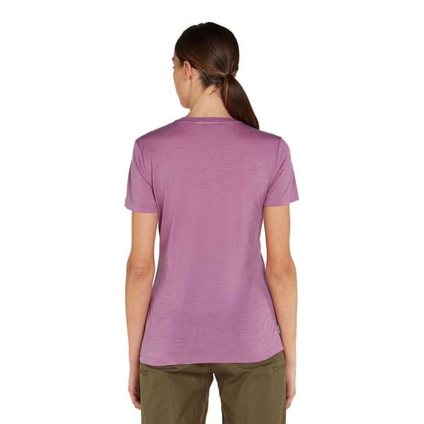 Icebreaker Merino 150 Tech Lite Iii T-shirt Med Korte ærmer Lilla M Kvinde
