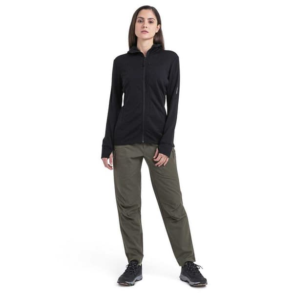 Icebreaker Merino 260 Quantum Iv Sweatshirt Med Lynlås Sort XL Kvinde