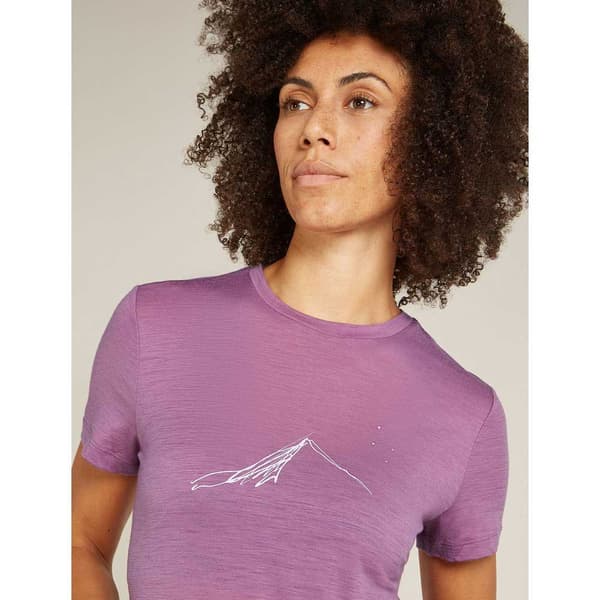 Icebreaker Merino 150 Tech Lite South Constellation T-shirt Med Korta ärmar Lila M Kvinna