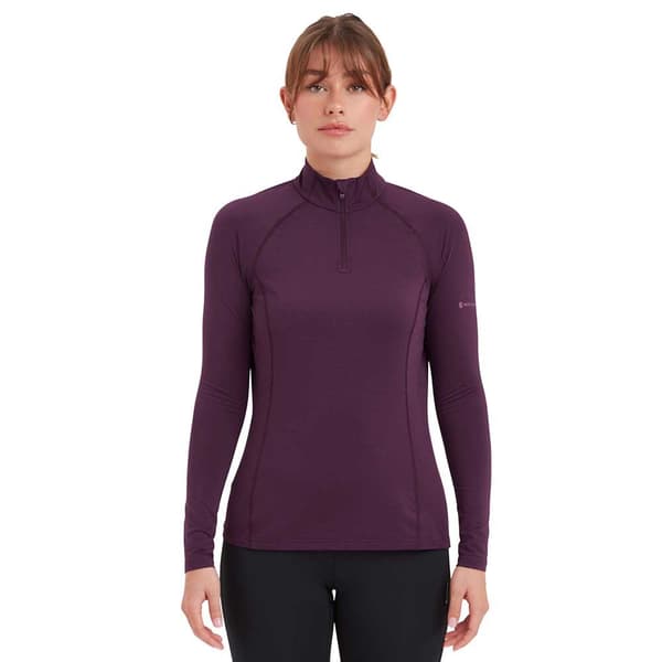 Montane Dart Xt Puoli Vetoketjullinen Pitkähihainen T-paita Violetti S Nainen